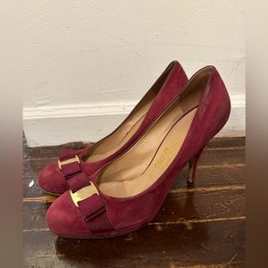 Ferragamo purple pumps heels 39 - READ DESCRIPTION